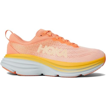 HOKA ONE ONE Bondi 8 Women's Road Running Shoes Sneakers (Shell Coral/Peach Parfait, US Footwear Siz...