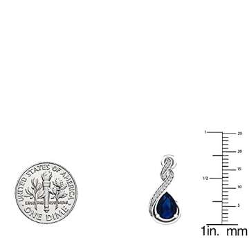 Blue Sapphire and Diamond Teardrop Earrings for Women