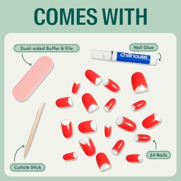 Chill Tips 90's Supermodel Press On Nails Kit - Salon Quality