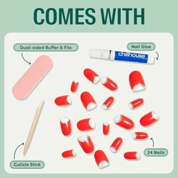 Chill Tips 90's Supermodel Press On Nails Kit - Salon Quality