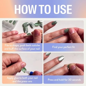 Chill Tips 90's Supermodel Press On Nails Kit - Salon Quality