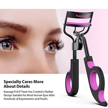 Kaasage Eyelash Curler with 5 Silicone Pads for Curls