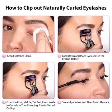 Kaasage Eyelash Curler with 5 Silicone Pads for Curls