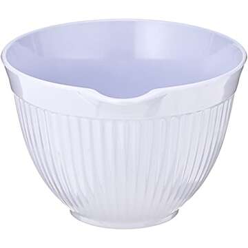 Norpro Melamine Grip-EZ Mixing Bowl, 3-Quart, White