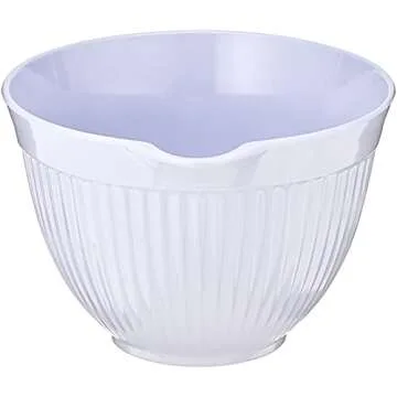 Norpro Melamine Grip-EZ Mixing Bowl, 3-Quart, White