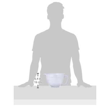 Norpro Melamine Grip-EZ Mixing Bowl, 3-Quart, White