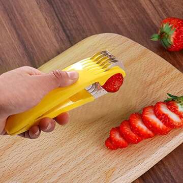 Guyuyii Banana Cutter Slicer - Quick, Safe, and Even Slices for Fruit Salads and Snacks - A Must-Have Kitchen Gadget for Kids, Adults, Elderly, and Healthy Eaters