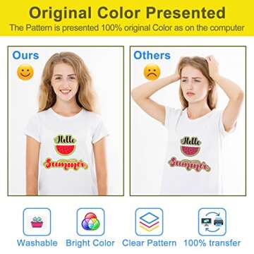 Yamation DTF Transfer Film: A4 (8.3" x 11.7") 50 Sheets Premium Double-Sided Matte Finish PET Transfer Paper Direct to T Shirts