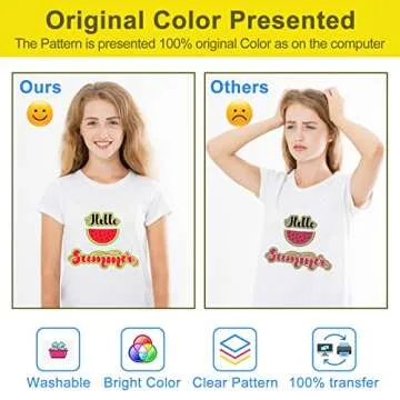 Yamation DTF Transfer Film: A4 (8.3" x 11.7") 50 Sheets Premium Double-Sided Matte Finish PET Transfer Paper Direct to T Shirts