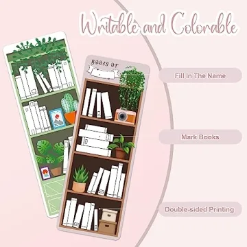 100 Tracker Bookmarks - Cute Double-Sided Page Markers