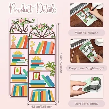 100 Tracker Bookmarks - Cute Double-Sided Page Markers