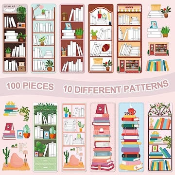100 Tracker Bookmarks - Cute Double-Sided Page Markers