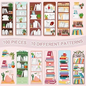 100 Tracker Bookmarks - Cute Double-Sided Page Markers