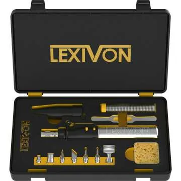 LEXIVON Butane Soldering Iron Kit with 7 Tips