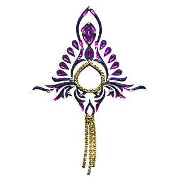 NationInFashion Burlesque Pasties Costume Stick On Lingerie Vajazzle - Intimate Classic Crystal Colo...