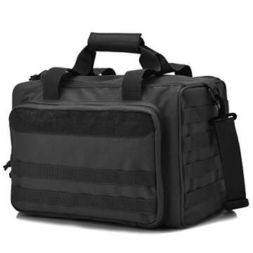 Tactical Gun Shooting Range Bag - Deluxe Pistol Duffle for All Adventures