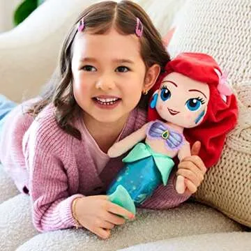 Disney Store Official Princess Plush Doll (Ariel from The Little Mermaid) Medium 14 Inches, Princess...