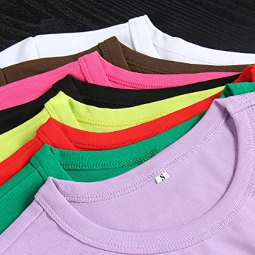 Artfish Women's Crop Top Stylish Casual Tee for Teens