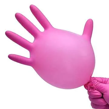 SwiftGrip Fuchsia Nitrile Gloves - Durable & Versatile