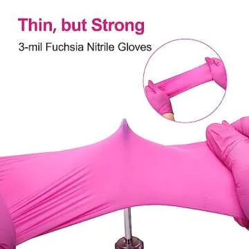 SwiftGrip Fuchsia Nitrile Gloves - Durable & Versatile