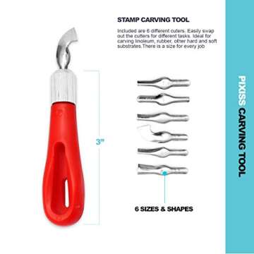 Pixiss Printmaking Starter Kit - 15 Ink Pads & Tools