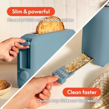 Bella 2 Slice Slim Toaster with 6 Shade Settings