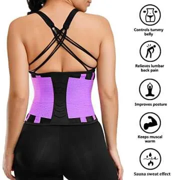 VENUZOR Waist Trainer Belt for Women - Waist Cincher Trimmer - Slimming Body Shaper Belt - Sport Gir...