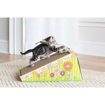 Petmate FAT CAT Big Mama's Scratch 'n Play Ramp Reversible Cardboard Toy