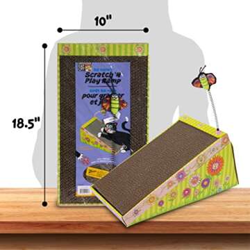Petmate FAT CAT Big Mama's Scratch 'n Play Ramp Reversible Cardboard Toy