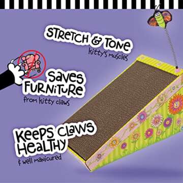 Petmate FAT CAT Big Mama's Scratch 'n Play Ramp Reversible Cardboard Toy