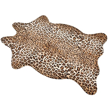 MACEVIA Leopard Rug Cheetah Print Rugs Western Decor for Living Room Bedroom Faux Animal Area Carpet...