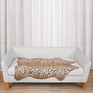 MACEVIA Leopard Rug Non-Slip Area Carpet for Home