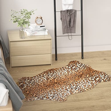 MACEVIA Leopard Rug Non-Slip Area Carpet for Home