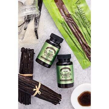 Vanilla Bean Paste for Baking and Cooking - Gourmet Madagascar Bourbon Blend made with Real Vanilla Seeds - 4 Ounces