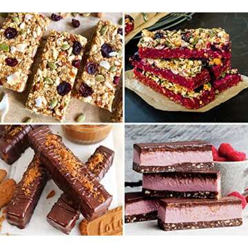 Sidosir 3Pcs Granola Bar Mold Silicone Mold, 8-Cavity Rectangle Molds for Energy Bar, Silicone Bakin...