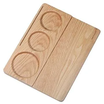 Normcore Tamping Mat - Natural OAK Espresso Tamping Station - Coffee Tamper Holder Mat Portafilter Mat For Baristas - Patent Pending - Solid American White OAK Wood