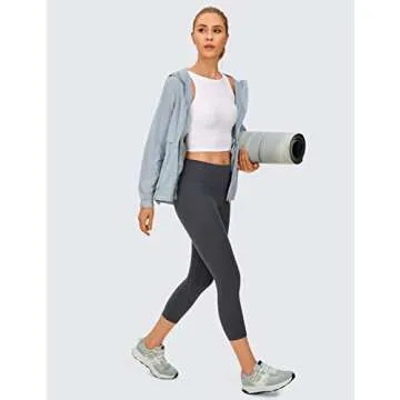 CRZ YOGA Butterluxe Women's High Neck Longline Sports Bra