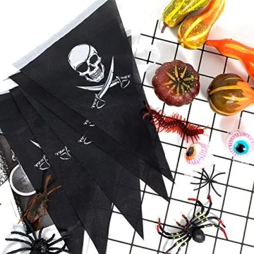 Whaline 31.5ft Skull Pirate Banner for Parties