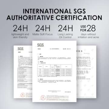 CARSLAN Oil Control Face Pressed Powder Compact, 24H Longlasting Waterproof Pressed Setting Powder Foundation Makeup, Shine Free, Poreless, Smooth, 03 Light Purple for dry skin (0.28Oz)