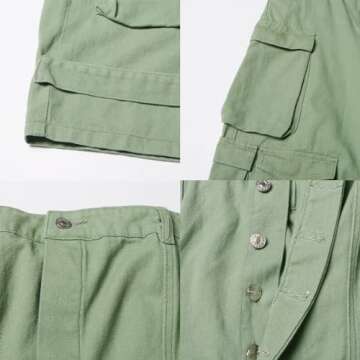 LKOUS Casual Cargo Denim Jumpsuit for Women