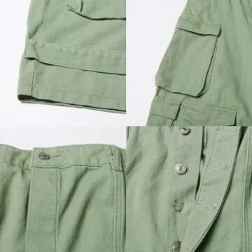 LKOUS Casual Cargo Denim Jumpsuit for Women