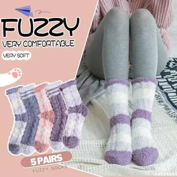 EBMORE Women’s Fuzzy Socks - Plush Warm Winter Cabin Socks for All Occasions