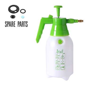 ITISLL Garden Sprayer: Adjustable Brass Nozzle & Safety Valve