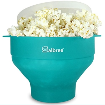 The Original Salbree Collapsible Microwave Popcorn Popper - No Oil Needed!