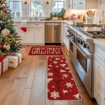 Festive Artoid Mode Christmas Kitchen Mats for Home