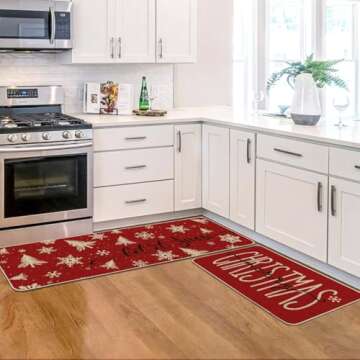 Festive Artoid Mode Christmas Kitchen Mats for Home