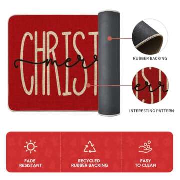 Festive Artoid Mode Christmas Kitchen Mats for Home