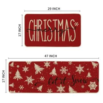 Festive Artoid Mode Christmas Kitchen Mats for Home
