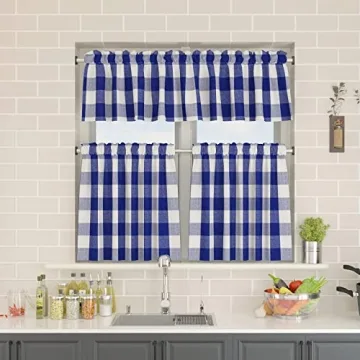NATUS WEAVER Buffalo Plaid Kitchen Tiers - Stylish Privacy