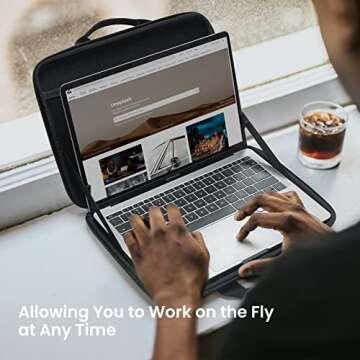 tomtoc Slim Hard Case for 13-inch MacBook Air M3 & Pro - Stylish, Organized & Protective